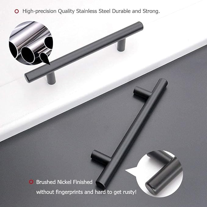 homdiy 20Pack 4.5in Cabinet Handles Black Kitchen Cabinet Pulls Drawer Pulls for Dresser Drawers