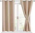 Short Blackout Curtains for Bedroom, 38 x 45 Inch, 2 Panels | Thermal Insulated by Hiasan