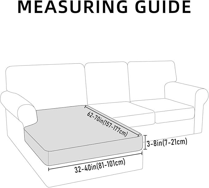Waterproof Sectional Sofa Cushion Covers, L Shape Couch Slipcovers | L Shape - Image 6