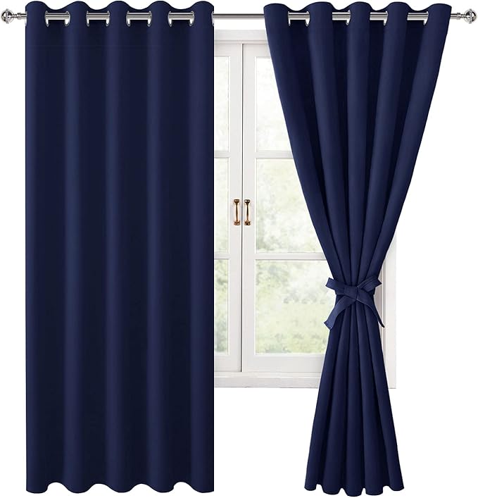 Grommet Blackout Curtains for Bedroom, 60 x 72 Inches, Window Drapes, Living - Image 8