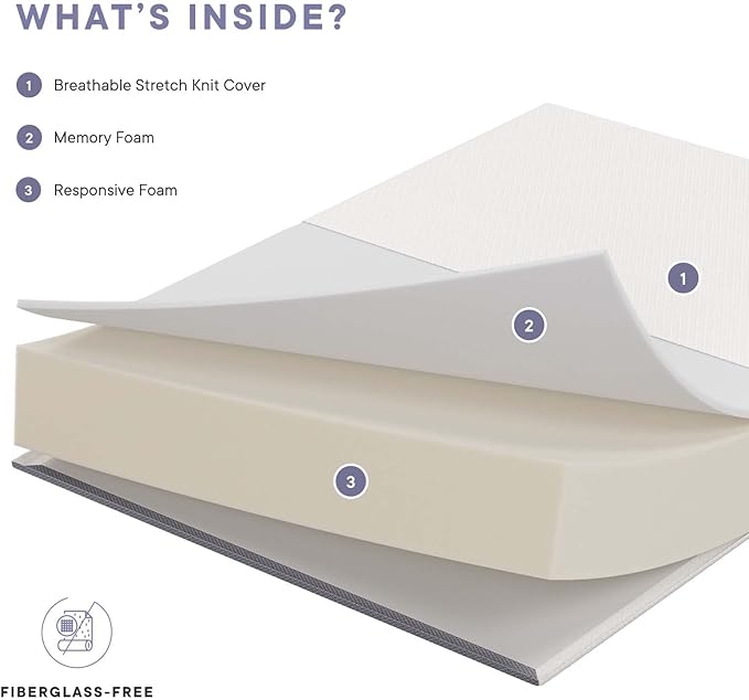 Modway Mila Firm 10" Fiberglass Free Memory Foam Twin Mattress