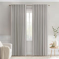 MIULEE Cobblestone Back Tab Blackout Curtains 52x84 Inch Length 2 Panel Set | by MIULEE