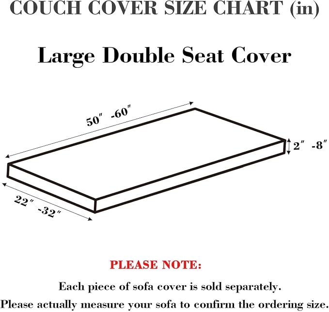 Couch Covers for 2 Cushion Sofa Pet Friendly Couch Cushion Covers Universal - Image 2