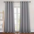 NICETOWN Silver Grey Curtains 96 inches Long, Grommet Thermal Insulated by NICETOWN