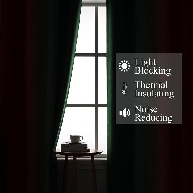 Red and Green Ombre Blackout Curtains 52Wx54L 2 Panels | Ombre Christmas - Image 3