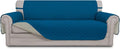 Easy-Going Reversible Couch Cover, 4 Seater Sofa, Peacockblue/Beige | XX-Large by Easy-Going