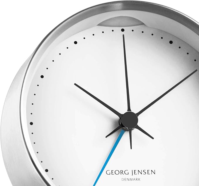 Georg Jensen Henning Koppel Non Ticking Desk Clock with Alarm, 3.94 Inch