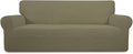 Easy-Going Stretch Oversized Sofa Couch Slipcover Washable Khaki | 1-Piece by Easy-Going