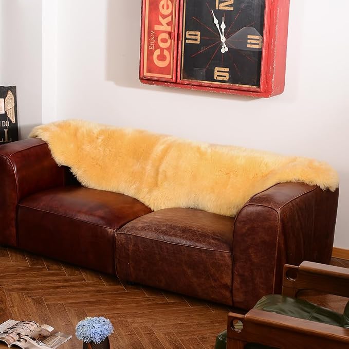 LLB Genuine Sheepskin Area Rug Wool Rug Fur Carpet Fluffy Shaggy Fur Rug - Image 6