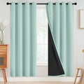 SimpleHome Aqua 100% Blackout Curtains Room Darkening Living Room 72 Inch | by SimpleHome