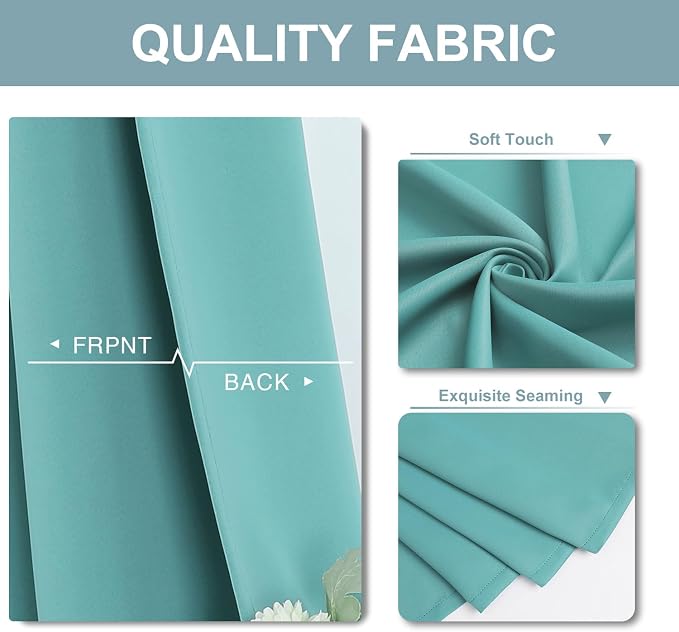 ChrisDowa Blackout Curtains for Bedroom and Living Room 84 Inches Long | 2 - Image 3
