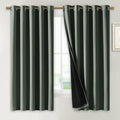 NICETOWN Dark Mallard 100% Blackout Lined Curtains, 2 Thick Layers Completely by NICETOWN