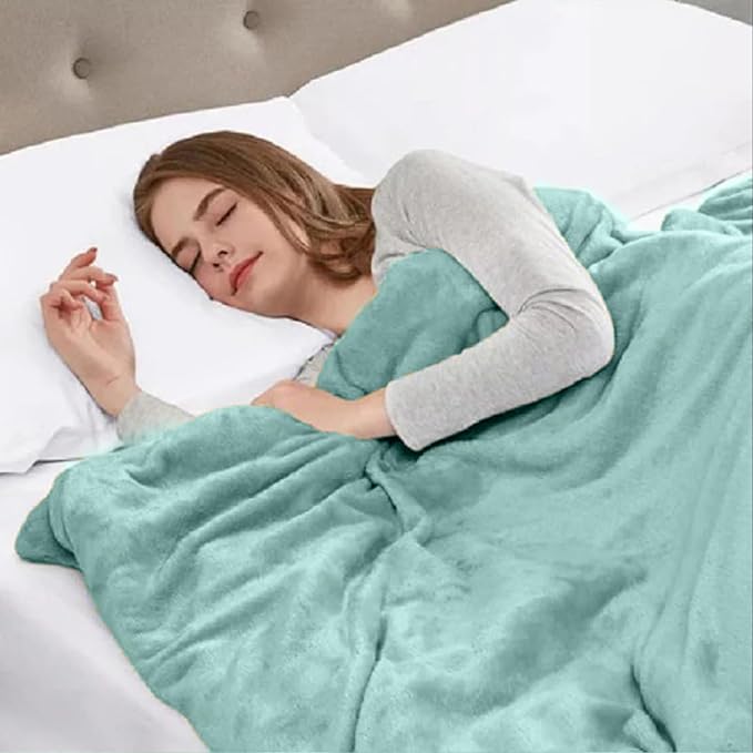 Soft Travel Size Throw for All Season Warm Fuzzy Microplush Lightweight Thermal Fleece Summer Autumn Fall Winter Spring Blankets for Bed Couch Sofa,50x60 Inches,Sage Green