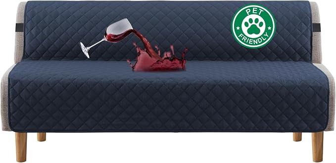 Turquoize 100% Waterproof Futon Cover Futon Slipcover Washable Armless Sofa Bed by Turquoize