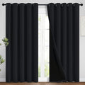 Yakamok Black 100% Blackout Curtains 96 Inches Long by Yakamok