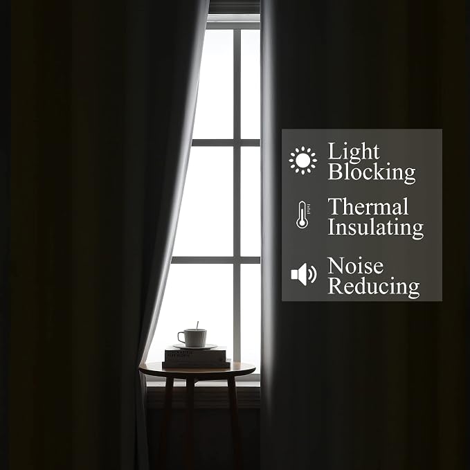 Yellow and Greyish White Ombre Blackout Curtains - Image 3