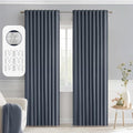 MIULEE Stone Blue Back Tab Blackout Curtains 52x84 Inch Length 2 Panels Set | by MIULEE