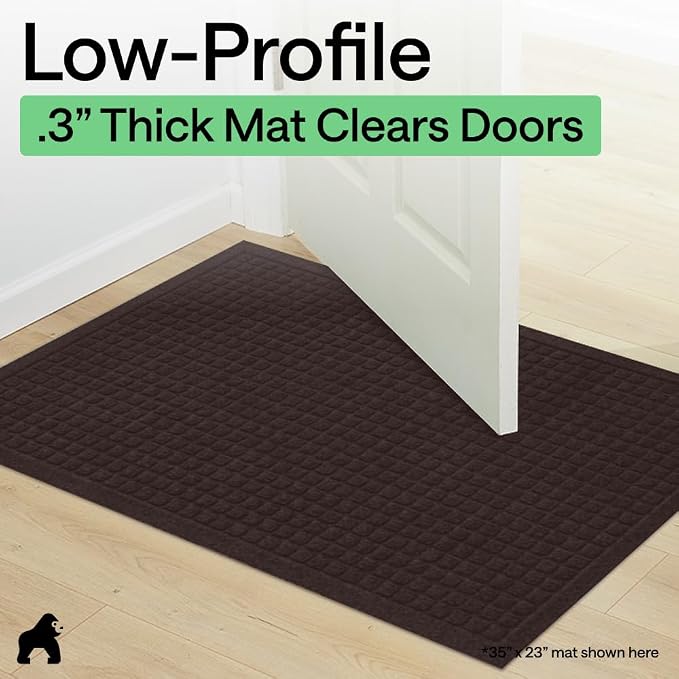 GORILLA GRIP® Ultra Absorbent Front Door Mat Outside Entrance, Traps Dirt and - Image 8