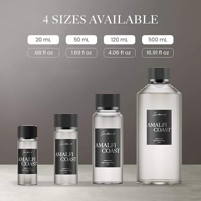 Scentiment Diffuser Oil - Amalfi Coast | Aromatherapy Fragrance | Inspired by Luxury Five Star Hotels | Notes of Bergamot, Lemongrass, Jasmine, Lily, Magnolia & Koa Wood (120 mL)