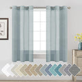 H.VERSAILTEX Linen Curtains Nickel Grommet Natural Linen Semi-Sheer Curtains 2 by HVERSAILTEX
