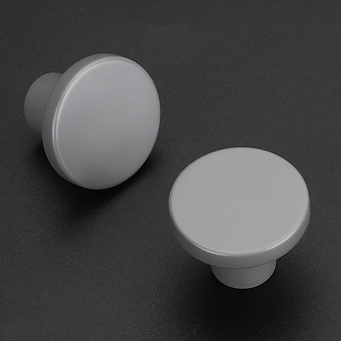 Ravinte 1 Pack Cabinet Knobs Grey Kitchen Cabinet Knobs Round Dresser Drawer Pulls Closet Door Pulls 1-1/5 Inch