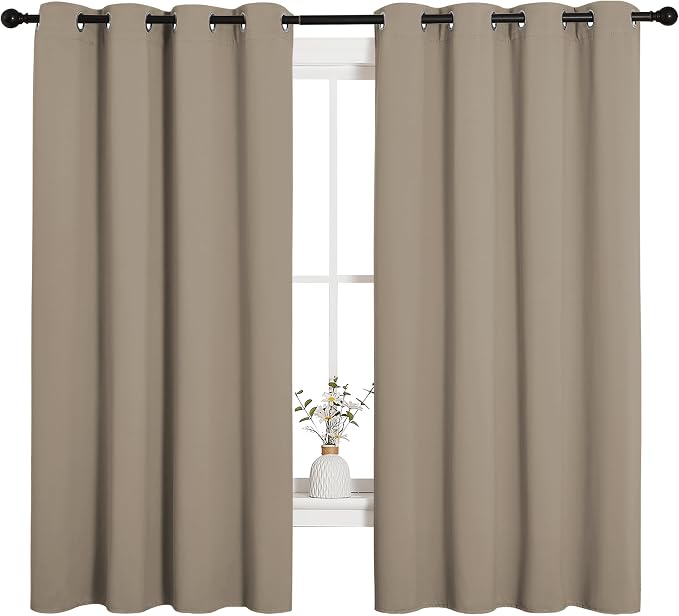NICETOWN Bedroom Curtain Panels Blackout Draperies, Thermal Insulated Solid - Image 2