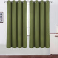 Blackout Curtains 66 x 72 Inch Long Olive Green Curtains Set of 2 Panels Room by Lemomo