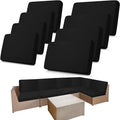 Newwiee 8 Pcs Stretch Patio Outdoor Cushion Covers Replacement, Elastic Fit and by Newwiee