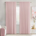 MIULEE Light Pink Back Tab Blackout Curtains 72x84 Inch Length 2 Panels Set | by MIULEE