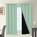Yakamok Light Sage 100% Blackout Curtains 63 Inches Long 52" Wide, 2 Panels | by Yakamok