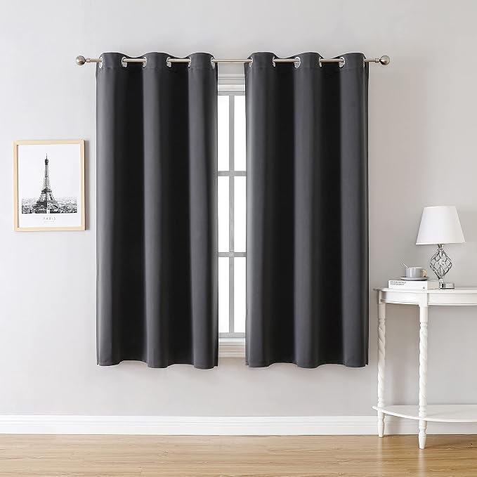ChrisDowa Blackout Curtains for Bedroom and Living Room 63 Inches Long | 2 - Image 2