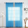 SpaceDresser Sheer Voile Window Treatment Rod Pocket Curtain Panels by SpaceDresser