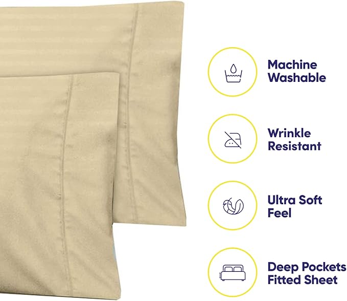 Twin Size Bed Sheets - 4 Piece 1500 Supreme Collection Fine Brushed Microfiber Deep Pocket Twin Sheet Set Bedding - 1 EXTRA PILLOW CASES, GREAT VALUE, Twin, Dobby Sage