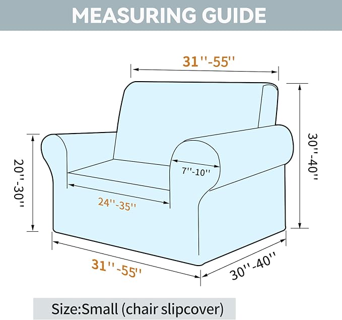 LURKA Stretch Chair Sofa Slipcovers 1 Piece Couch Covers - Image 6