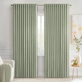 MIULEE Sage Green Back Tab Blackout Curtains 72x84 Inch Length 2 Panels Set | by MIULEE