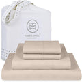 Threadmill Luxury Full Size Sheets for Full Size Mattress | 800 Thread Count Cotton Sheets | Jacquard Celine Light Beige | Better Than Egyptian Cotton| 4 Pc Bed Sheets | with Elasticized Deep Pocket
