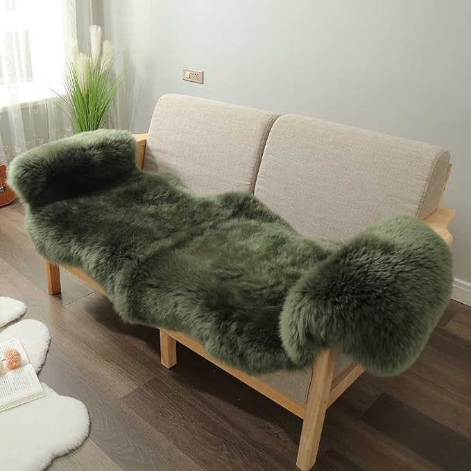 LLB Genuine Sheepskin Area Rug Fur Carpet Fluffy Shaggy Fur Rug - Image 2