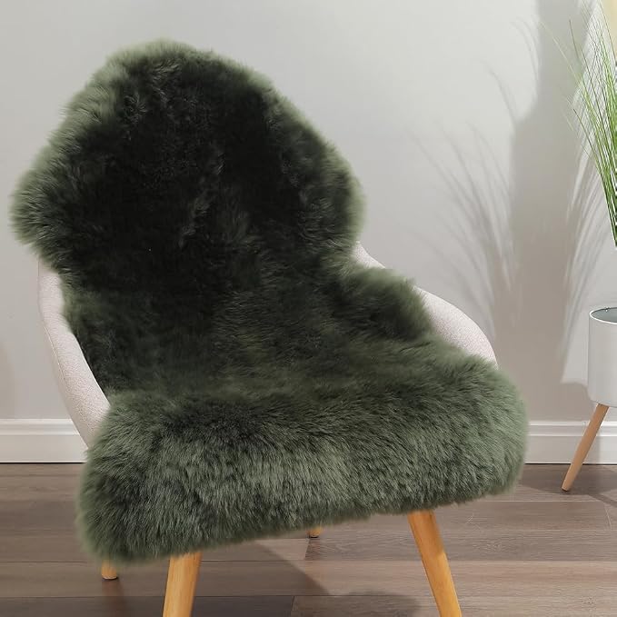 IRIWOOL Premium Genuine Fur Sheepskin Rug Real Australia Sheepskin Natural - Image 3
