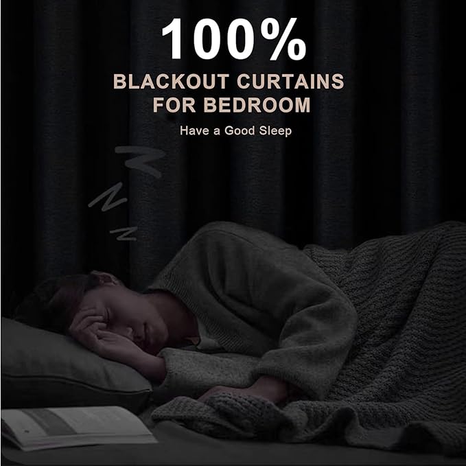INOVADAY 100% Blackout Linen Curtains - Image 2
