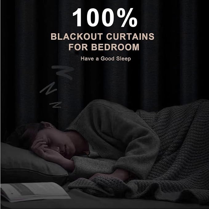 INOVADAY 100% Blackout Linen Curtains - Image 2
