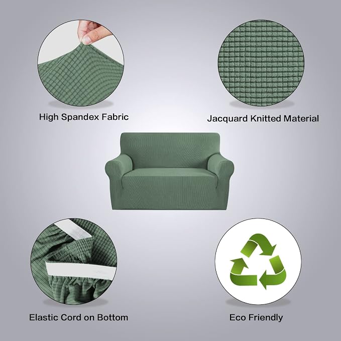 H.VERSAILTEX Stretch Couch Cover Loveseat Covers - Image 4