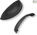 khtumeware 2 Pack 4" Drawer Pulls Matte Black Cabinet Cup Pulls Kitchen Hardware Cabinet Handles Drawer Handles Knobs 4 inch Hole Center