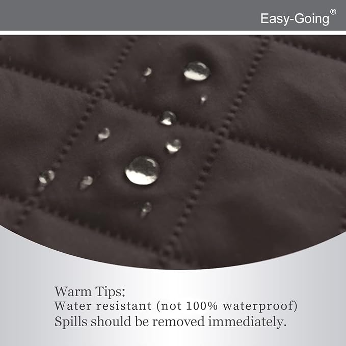 Easy-Going Reversible Couch Cover, Recliner 22 in, Chocolate/Chocolate | - Image 4