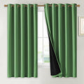 NICETOWN 100% Blackout Lined Curtains, Forest Green, 1 Pair, 2 Thick Layers by NICETOWN