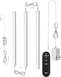 Remote Control Under Cabinet Led Light Plug in, Dimmable Daylight White 4500K, 3 Pack 12 inch Linkable Led Under Counter Lights for Kitchen Upgrade ETL Listed Plug 24V, UNO-LK 4500K