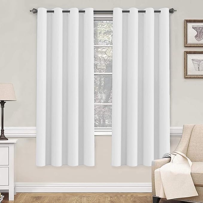H.VERSAILTEX White Curtains 72 inches Long by HVERSAILTEX