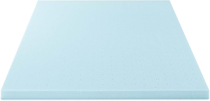Best Price Mattress 3 Inch Ventilated Memory Foam Mattress Topper, Cooling Gel Infusion, CertiPUR-US Certified, Dorm Essentials, Twin