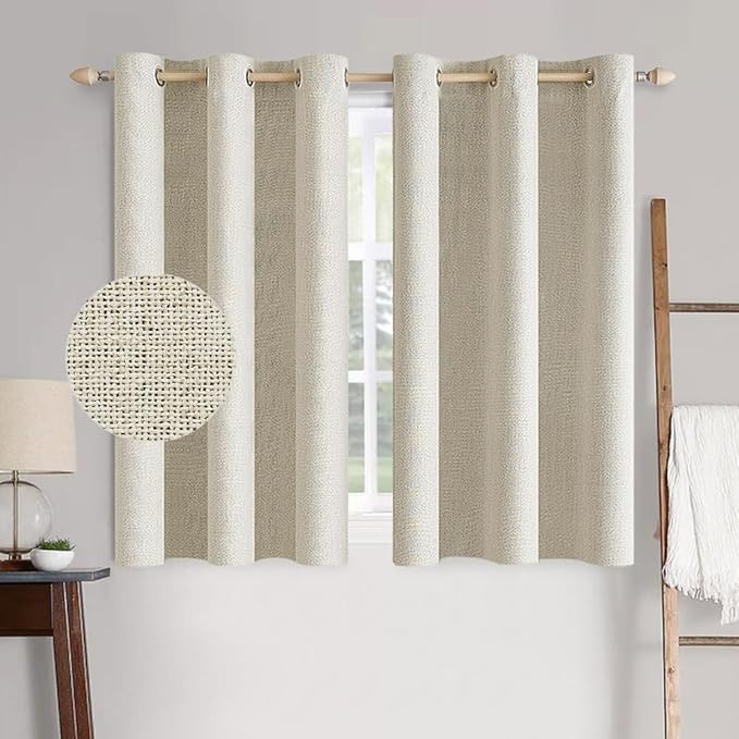 MIULEE 100% Blackout Linen Curtains by MIULEE
