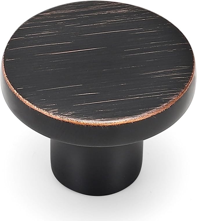 Ravinte 20 Pack Cabinet Knobs Oil Rubbed Bronze Kitchen Cabinet Knobs Round Dresser Drawer Pulls Closet Door Pulls 1-1/5 Inch