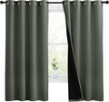 NICETOWN Dark Mallard 100% Blackout Lined Curtains, 2 Thick Layers Completely by NICETOWN